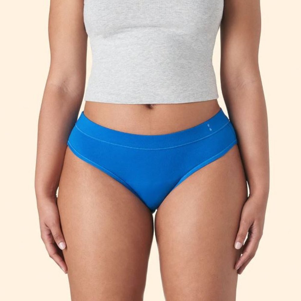 Thinx Cobalt Blue Cotton Bikini Small Super Absorbency
